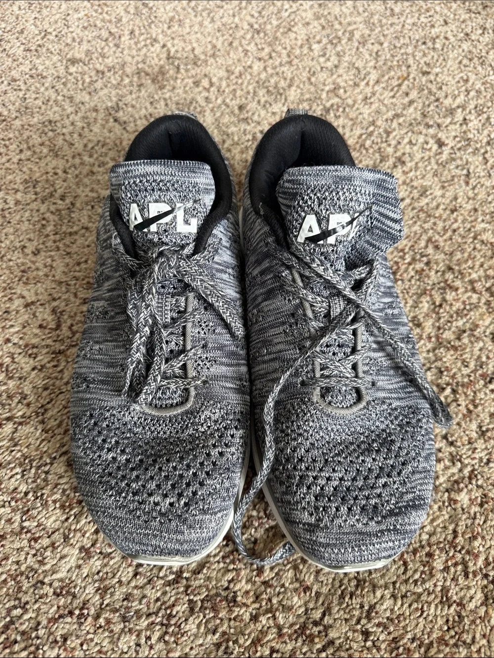 APL Men's Knit Athletic Sneakers in Grey and Black